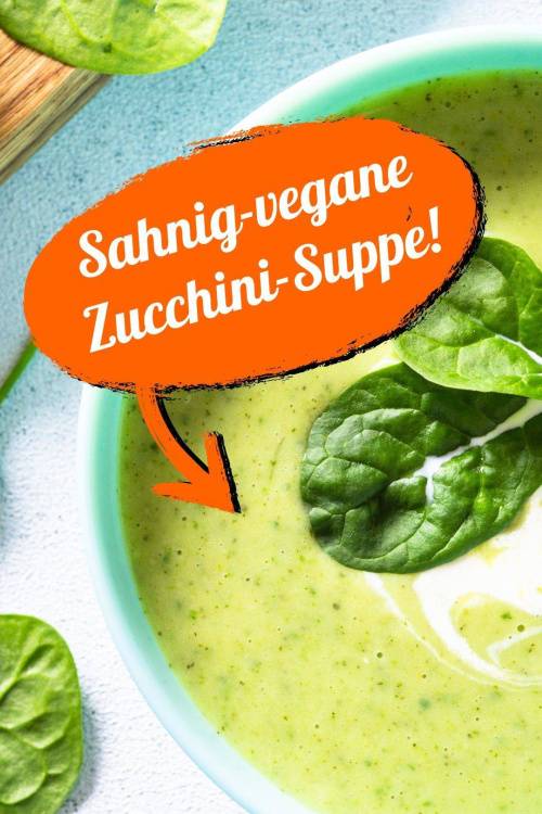 Rezept: Zucchini-Kartoffel-Suppe mit Reis-Sahne und Sojaschnetzel – vegan