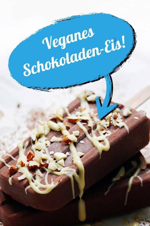 Veganes Rezept: Schokoladen-Eis am Stiel mit Mandelmus