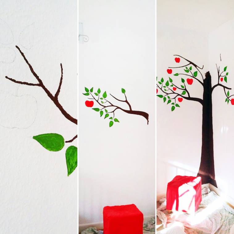 Apfelbaum in Kinderzimmer malen