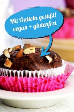 Gesunde Schokoladenmuffins mit Kokosmilch und Mandeln – glutenfrei & vegan