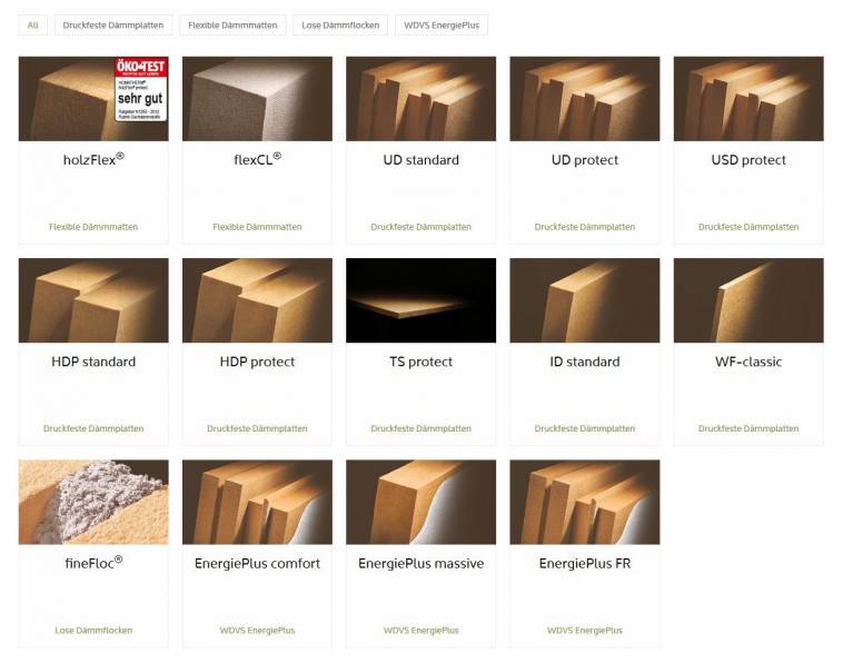Foto: Webseite von HOMATHERM - Dämmstoffe aus Holz und Zellulose