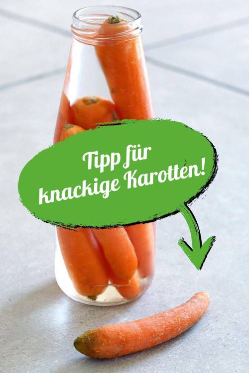 SOS-Tipp: Schlappe Karotten wieder knackig machen!